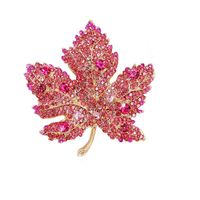 Elegant Shiny Maple Leaf Zinc Alloy Plating Inlay Rhinestones Women's Brooches sku image 3