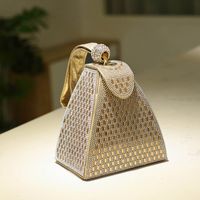 Women's Polyester Solid Color Vintage Style Classic Style Triangle Lock Clasp Evening Bag sku image 2