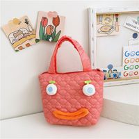 Kid's Nylon Solid Color Cute Square Zipper Shoulder Bag sku image 4