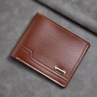 Men's Geometric Pu Leather Open Small Wallets sku image 3