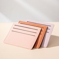 Unisex Solid Color Pvc Open Card Holders main image 1
