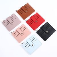 Unisex Solid Color Pvc Open Card Holders main image 5