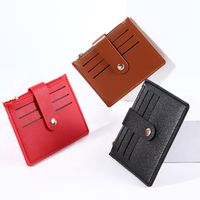 Unisex Solid Color Pvc Open Card Holders main image 2
