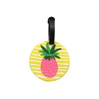 Creative Cartoon Sun Fruit Pineapple Boarding Pass New Hot Selling Pvc Soft Plastic Luggage Tag sku image 3