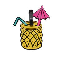 Creative Cartoon Sun Fruit Pineapple Boarding Pass New Hot Selling Pvc Soft Plastic Luggage Tag sku image 6