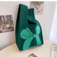 Women's Small Polyester Bow Knot Vintage Style Square Open Shoulder Bag sku image 4