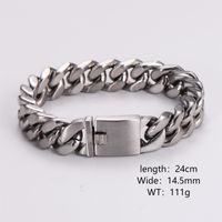 Stainless Steel 18K Gold Plated Hip-Hop Rock Cool Style Plating Geometric Bracelets main image 4