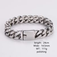Stainless Steel 18K Gold Plated Hip-Hop Rock Cool Style Plating Geometric Bracelets main image 3