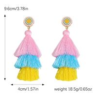 1 Pair Cute Vintage Style Water Droplets Tassel Egg Plating Inlay Alloy Cloth Rhinestones Pearl Gold Plated Drop Earrings main image 3