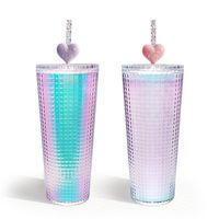 Cute Solid Color Plastic Water Bottles 1 Piece main image 2