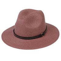 Women's Elegant Simple Style Solid Color Big Eaves Fedora Hat main image 4