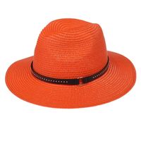 Women's Elegant Simple Style Solid Color Big Eaves Fedora Hat main image 5