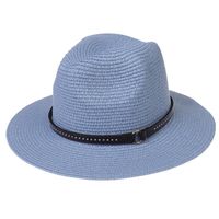 Women's Elegant Simple Style Solid Color Big Eaves Fedora Hat sku image 21