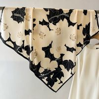 Women's Sweet Simple Style Flower Polyester Silk Scarf main image 2