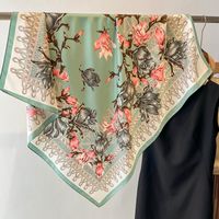 Women's Sweet Simple Style Flower Polyester Silk Scarf sku image 6