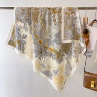 Women's Sweet Simple Style Flower Polyester Silk Scarf sku image 18