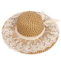 Women's Simple Style Solid Color Big Eaves Straw Hat main image 3