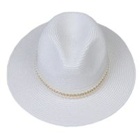 للجنسين أنيق أسلوب بسيط اللون الصامد طنف كبيرة قبعة فيدورا sku image 7