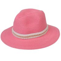 للجنسين أنيق أسلوب بسيط اللون الصامد طنف كبيرة قبعة فيدورا sku image 8