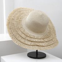 Women's Simple Style Classic Style Solid Color Big Eaves Straw Hat sku image 1