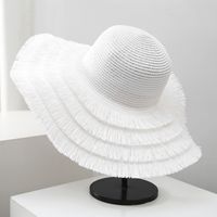 Women's Simple Style Classic Style Solid Color Big Eaves Straw Hat sku image 4