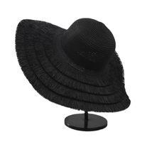 Women's Simple Style Classic Style Solid Color Big Eaves Straw Hat main image 4