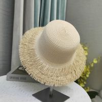 Women's Simple Style Classic Style Solid Color Flat Eaves Straw Hat sku image 3