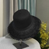 Women's Simple Style Classic Style Solid Color Flat Eaves Straw Hat sku image 2