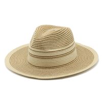 Women's Simple Style Classic Style Color Block Flat Eaves Straw Hat main image 6