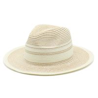 Women's Simple Style Classic Style Color Block Flat Eaves Straw Hat sku image 4