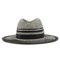 Women's Simple Style Classic Style Color Block Flat Eaves Straw Hat main image 3