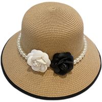 Women's Simple Style Classic Style Flower Flowers Flat Eaves Straw Hat main image 4