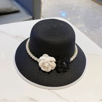 Women's Simple Style Classic Style Flower Flowers Flat Eaves Straw Hat sku image 2