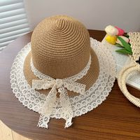 Women's Elegant Classic Style Solid Color Big Eaves Straw Hat sku image 2