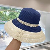 Women's Elegant Classic Style Solid Color Big Eaves Straw Hat sku image 6