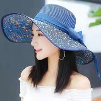 Women's Simple Style Classic Style Color Block Big Eaves Straw Hat sku image 16