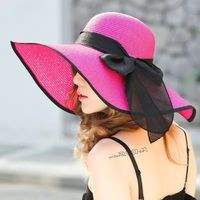 Women's Simple Style Classic Style Color Block Big Eaves Straw Hat sku image 13