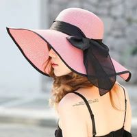 Women's Simple Style Classic Style Color Block Big Eaves Straw Hat sku image 11