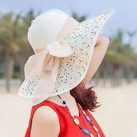 Women's Simple Style Classic Style Color Block Big Eaves Straw Hat sku image 19