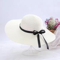 Women's Simple Style Classic Style Color Block Big Eaves Straw Hat sku image 3