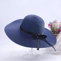 Women's Simple Style Classic Style Color Block Big Eaves Straw Hat sku image 4