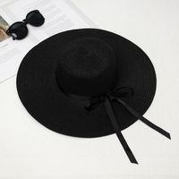 Women's Simple Style Classic Style Color Block Big Eaves Straw Hat sku image 6
