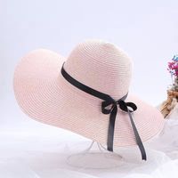 Women's Simple Style Classic Style Color Block Big Eaves Straw Hat sku image 5