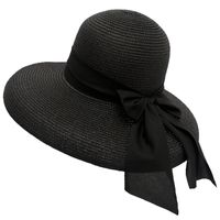 Women's Simple Style Classic Style Color Block Flat Eaves Straw Hat main image 4