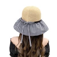 Women's Simple Style Classic Style Color Block Big Eaves Sun Hat main image 2