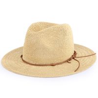 Women's Vintage Style Solid Color Flat Eaves Fedora Hat main image 6
