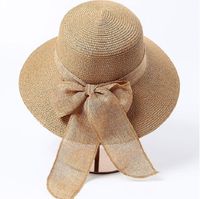 Women's Vintage Style Sweet Solid Color Flat Eaves Sun Hat sku image 2