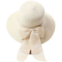 Women's Vintage Style Sweet Solid Color Flat Eaves Sun Hat main image 2
