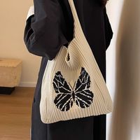 Women's Medium Knit Butterfly Vintage Style Square Open Underarm Bag main image 5