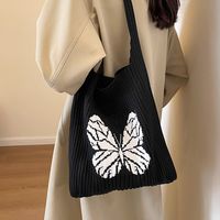 Women's Medium Knit Butterfly Vintage Style Square Open Underarm Bag main image 4